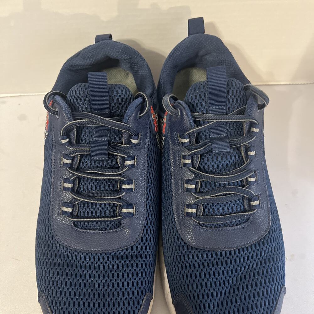 OrthoFeet 616 Edgewater Mens Size 12 (2E) Wide Shoes Navy Blue Stretch Walking - Picture 2 of 11